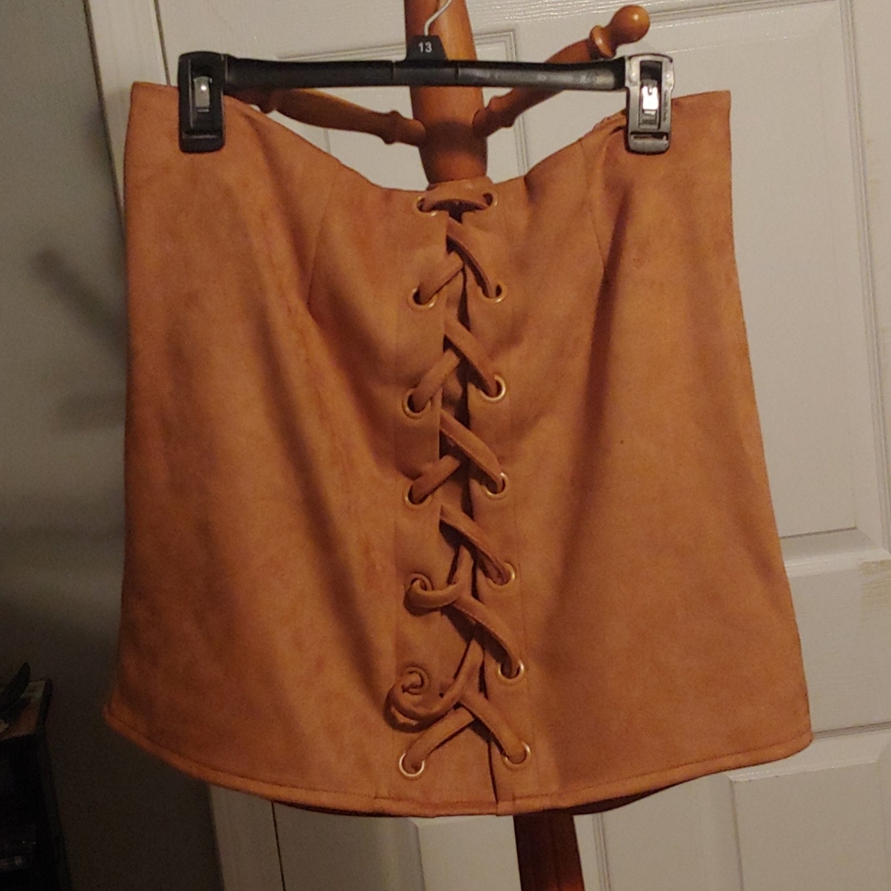 Tan Suede Skirt